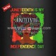 Afro Lady with Juneteenth is My Independence Day White Ink Plastisol Transfer